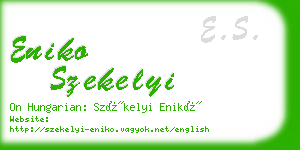 eniko szekelyi business card